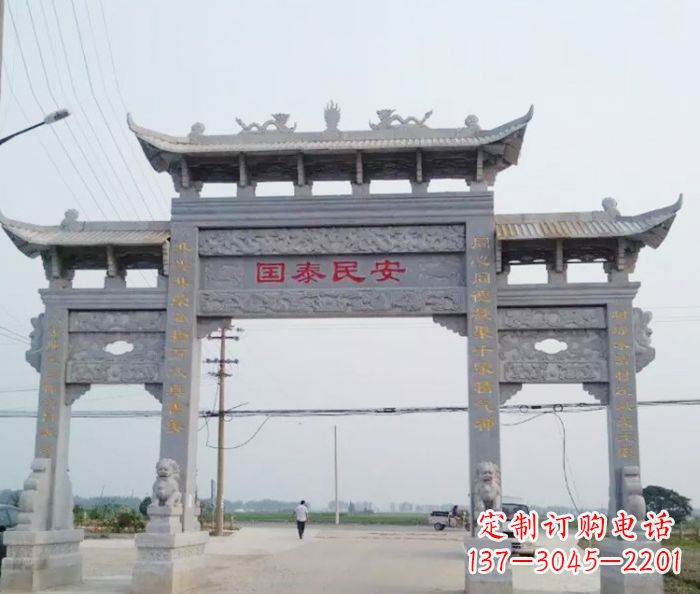 四川精良石雕牌坊雕塑