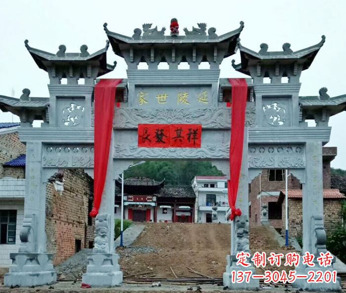 四川精美大理石牌坊雕塑