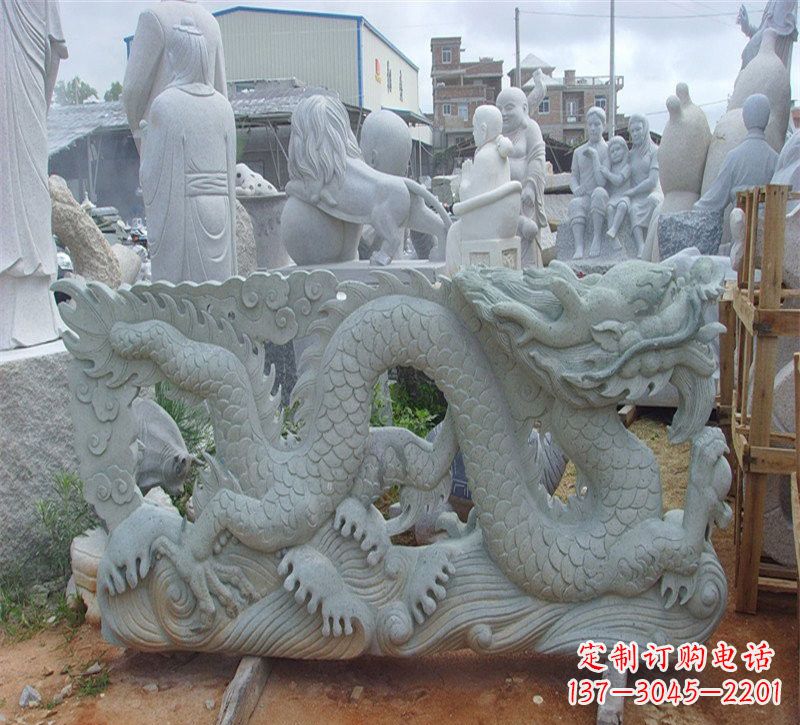 四川大理石龙石雕传承古老文化，精雕细琢的艺术品