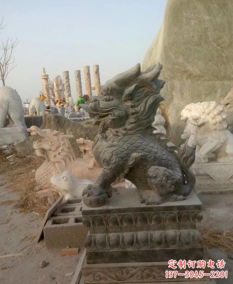 四川新中式麒麟雕塑,精美细腻,艺术品级别