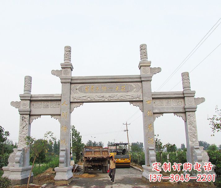 四川大理石牌坊石雕,艺术精髓永不凋零