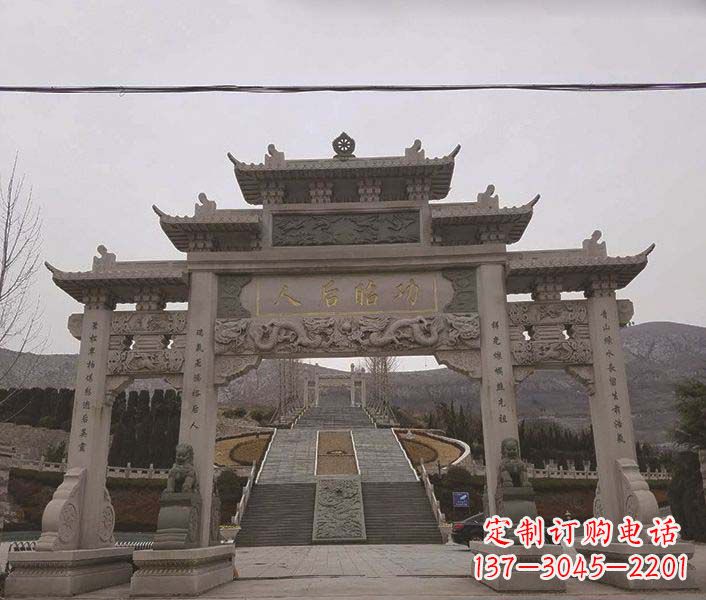 四川大理石牌坊石雕,精美别致,艺术魅力无限