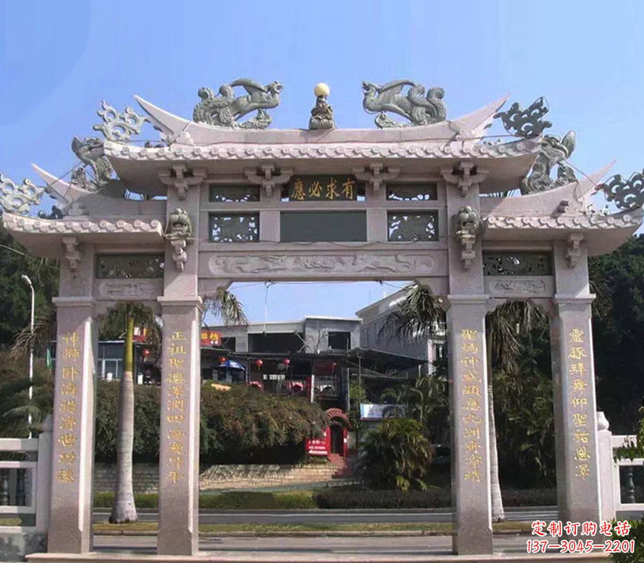四川精美石雕牌坊雕塑——传承文化的艺术精品