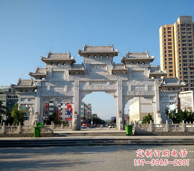 四川精致锻铜牌坊雕塑