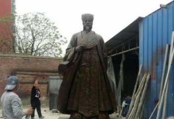 四川典雅大型立式诸葛亮铜雕