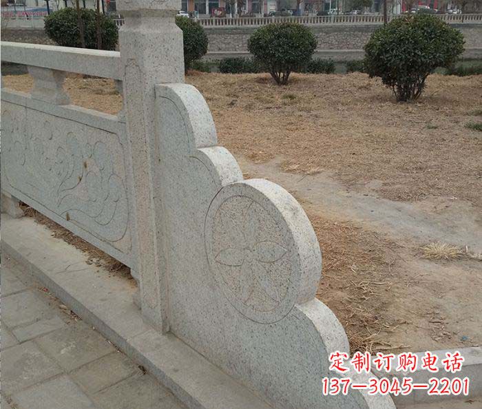 四川精美仿古护城河石雕栏板