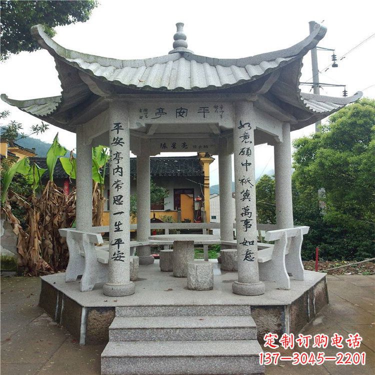 四川精美大理石凉亭雕塑
