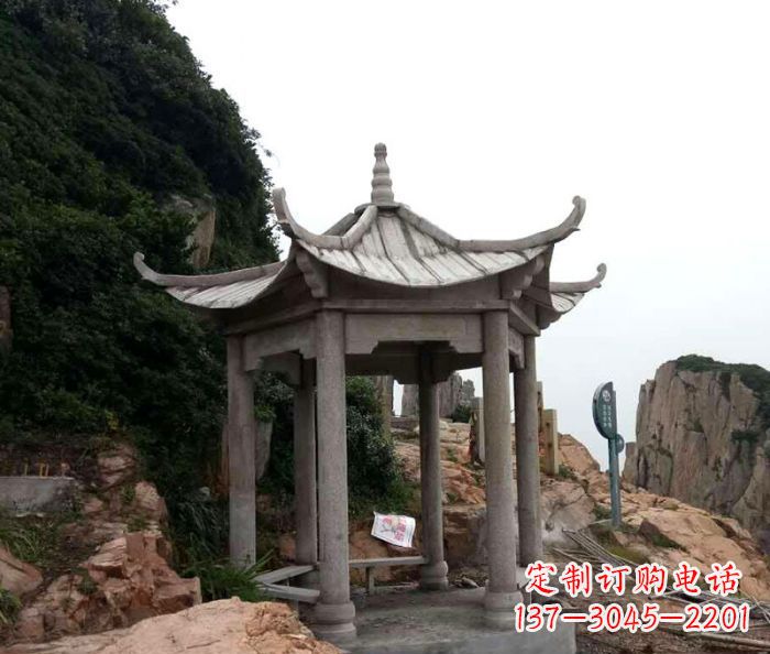 四川风格独特的仿古凉亭石雕