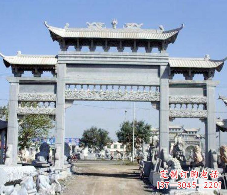 四川仿古牌坊石雕精美定制