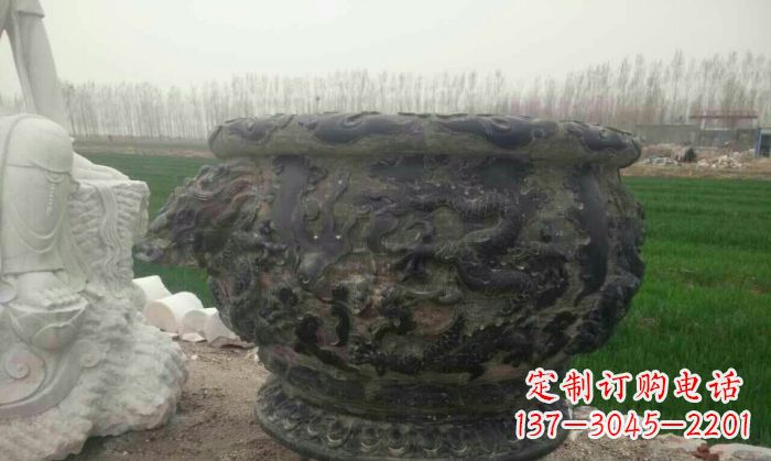 四川仿古圆形水缸石雕