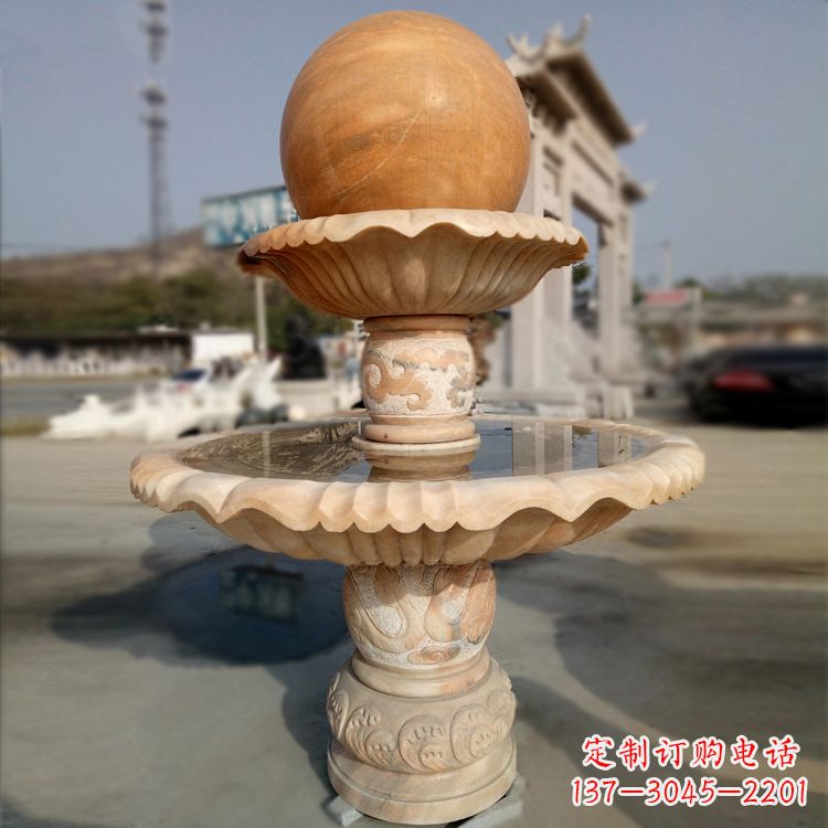 四川精致的风水球石雕塑