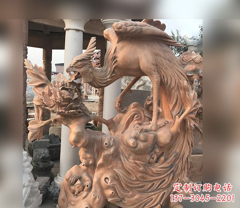 四川凤凰牡丹石雕