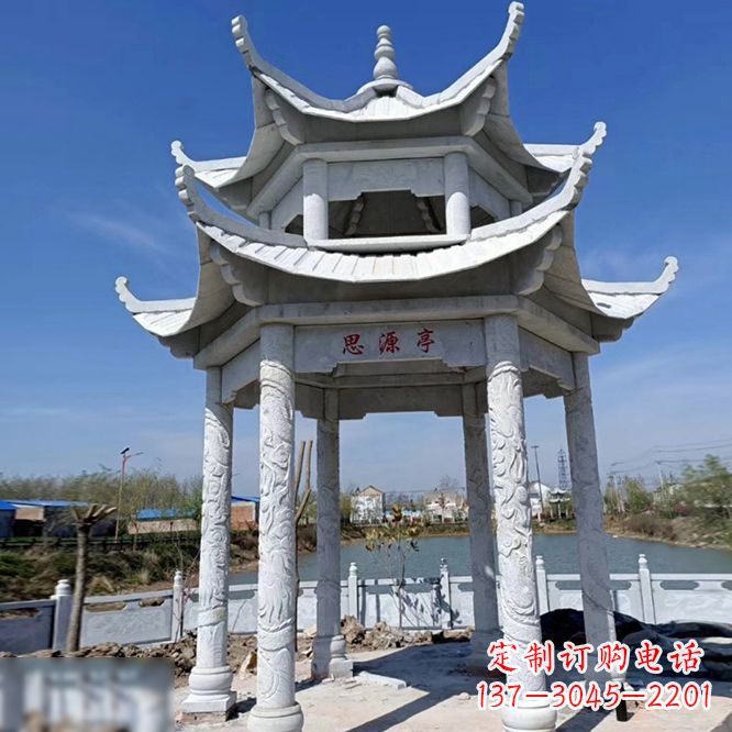四川公园大理石凉亭
