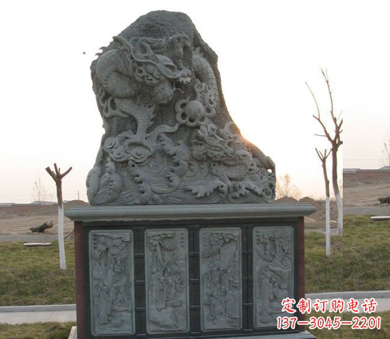 四川精美的大理石龙雕塑