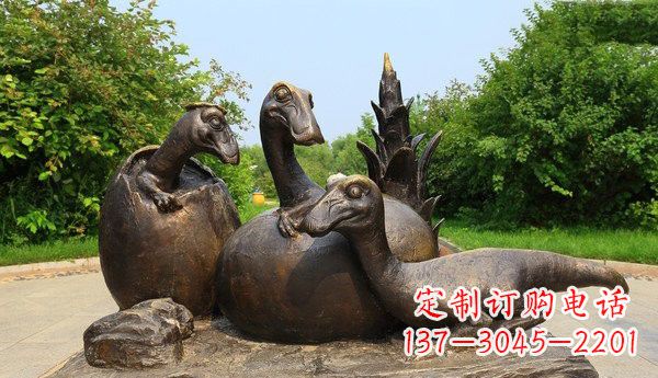 四川公园仿真恐龙铜雕