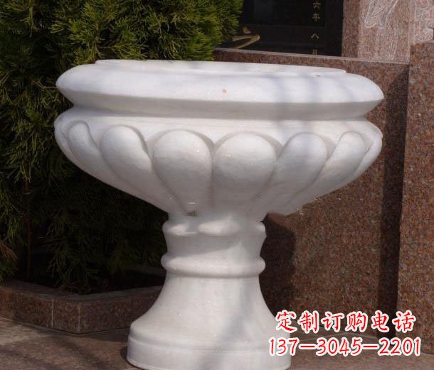四川公园汉白玉花盆石雕