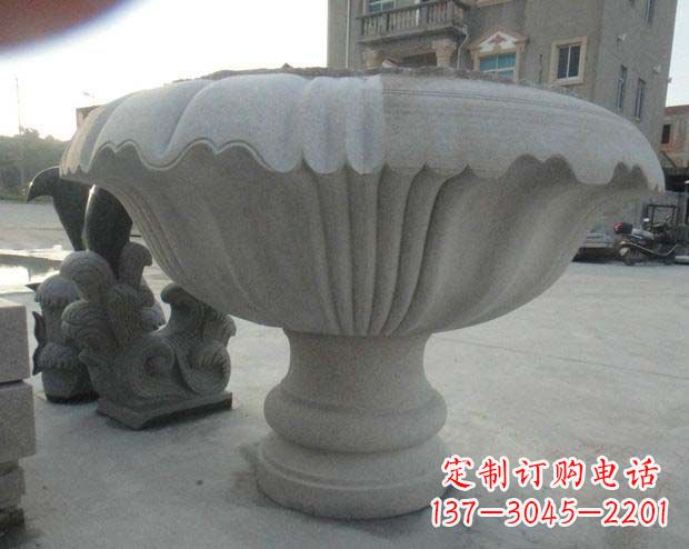 四川高端大理石花盆雕塑