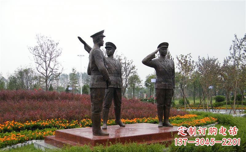 四川金属警察雕塑——荣耀守护社会治安!