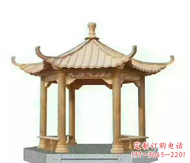 四川晚霞凉亭石雕