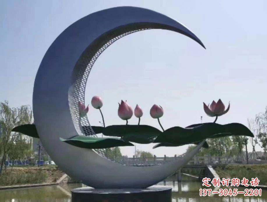 四川不锈钢月亮景观装饰雕塑