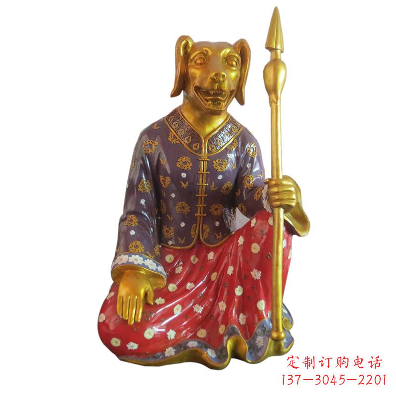 四川高端可爱的玻璃钢生肖雕塑