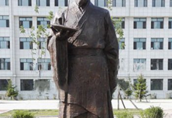 四川传承古代珍贵文化—祖冲之铜雕塑