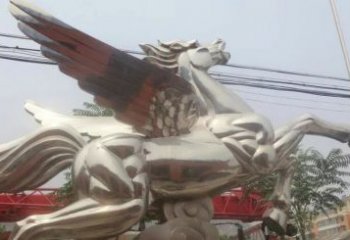 四川流畅优美的不锈钢飞马雕塑