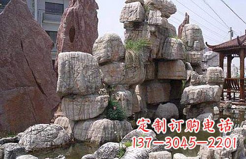 四川引领艺术,华丽山水:龟纹石假山雕塑