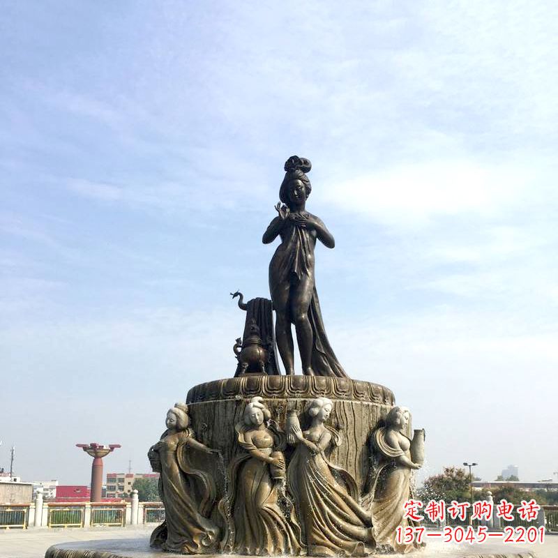 四川贵妃出浴景观雕塑-城市园林历史人物中国古代四大美女大象