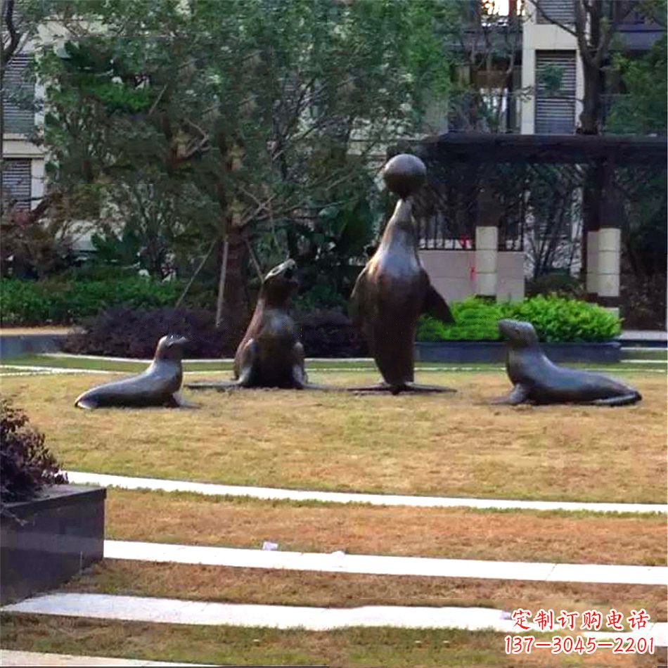 四川海豹雕塑,装点你的园林