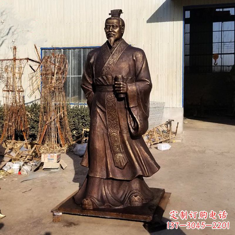 四川高质量汉武帝刘彻铜雕塑像