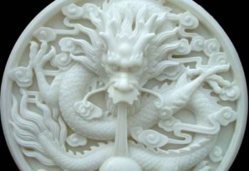 四川汉白玉雕刻龙头摆件，悠然吟诗引领风尚