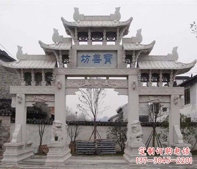 四川领雕塑:精美石牌坊石雕艺术品