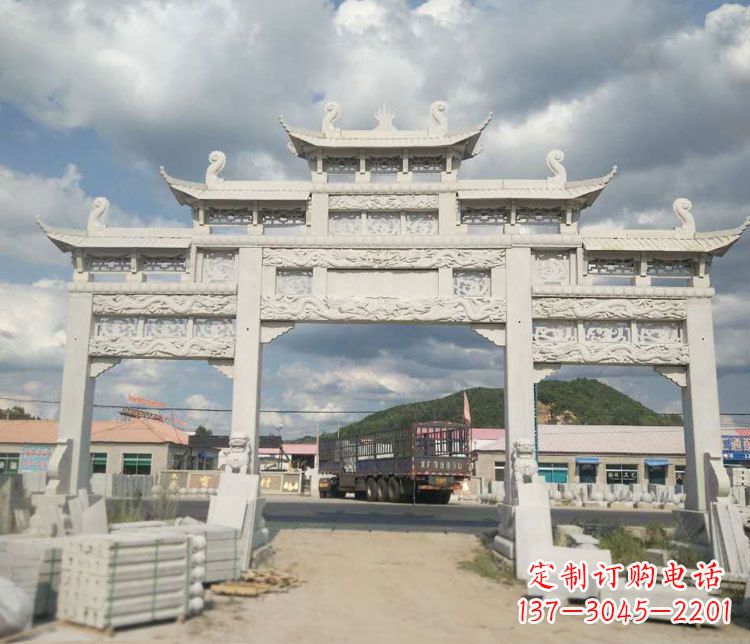 四川精美大理石牌坊石雕——给您的家园增添优雅气质