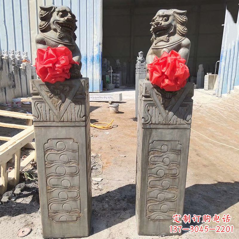 四川石狮子栓马桩