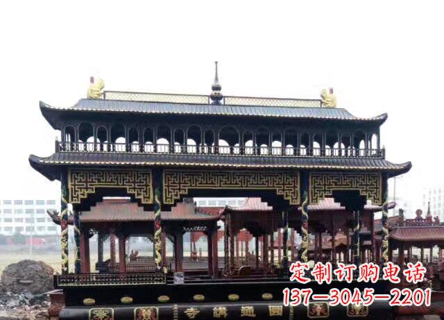 四川双层方形铜香炉