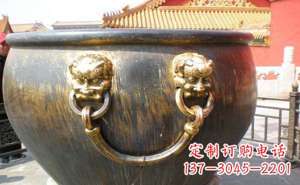 四川寺庙水缸铜雕 (3)