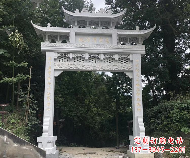 四川寺院牌坊石雕