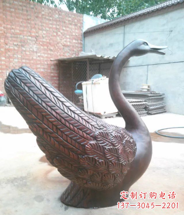 四川天鹅公园天王动物铜雕