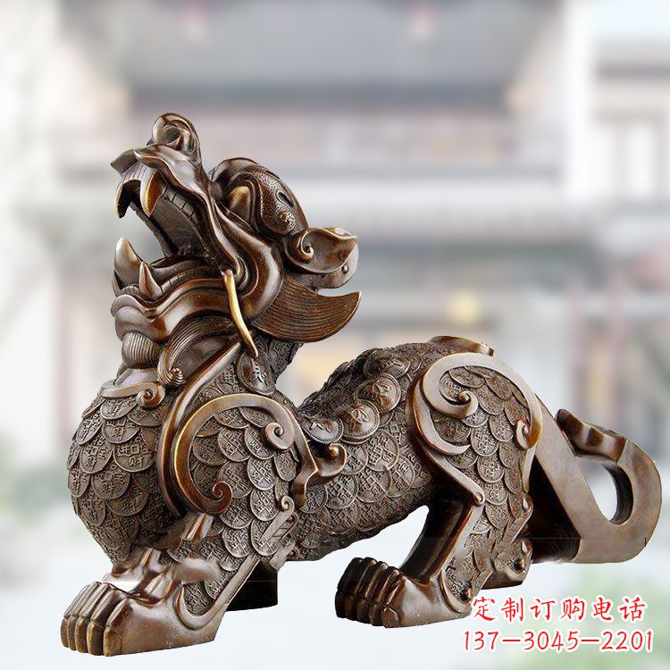四川铜雕仿古辟邪貔貅