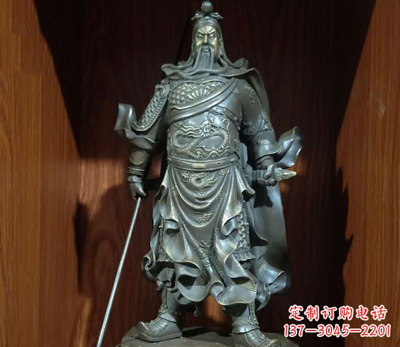 四川铜雕关公人物雕塑