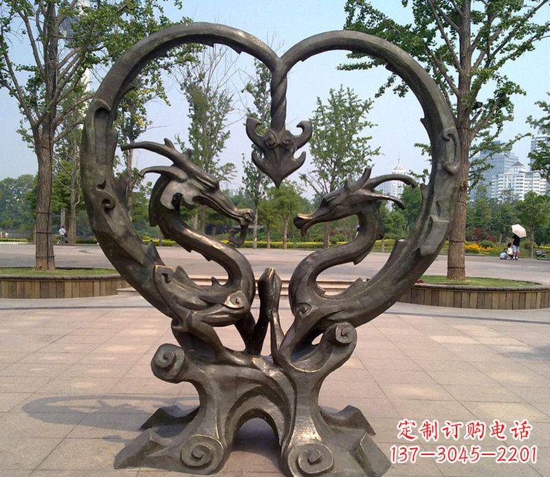 四川铜雕双龙戏珠