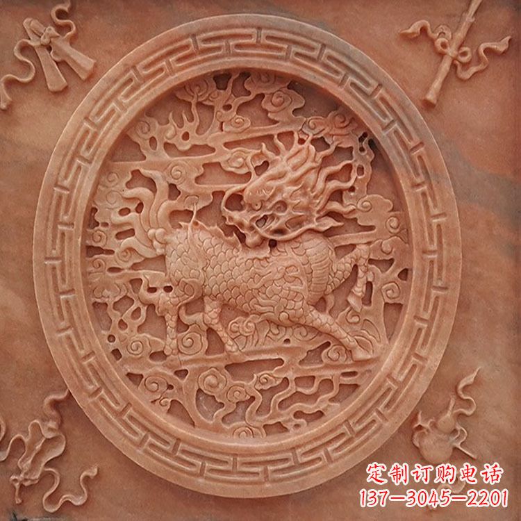 四川晚霞红麒麟建筑装饰壁画