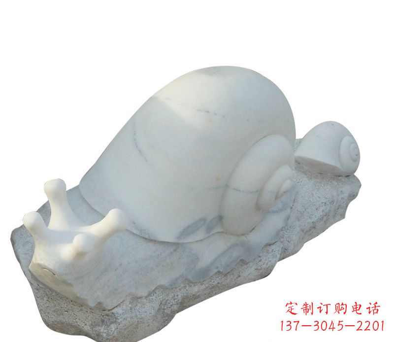 四川蜗牛石雕公园动物摆件