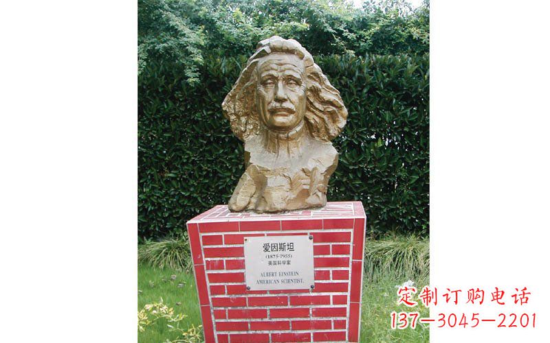 四川西方名人爱因斯坦头像铜雕