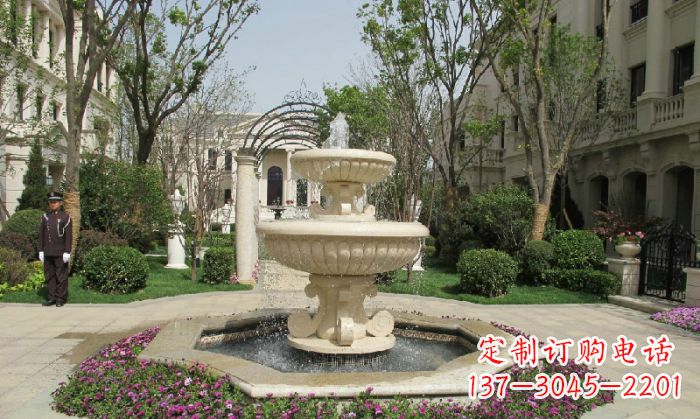 四川小区景观大理石喷泉石雕 (7)