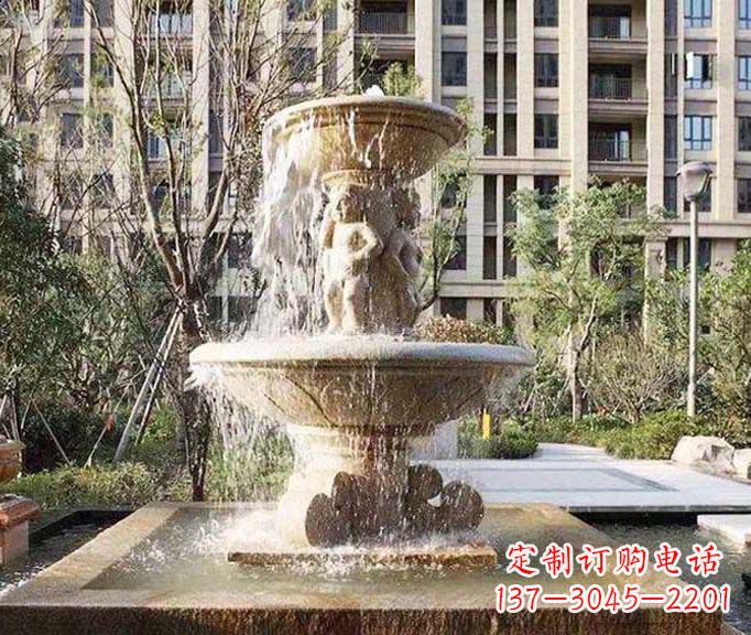 四川小区景观欧式喷泉石雕 (3)
