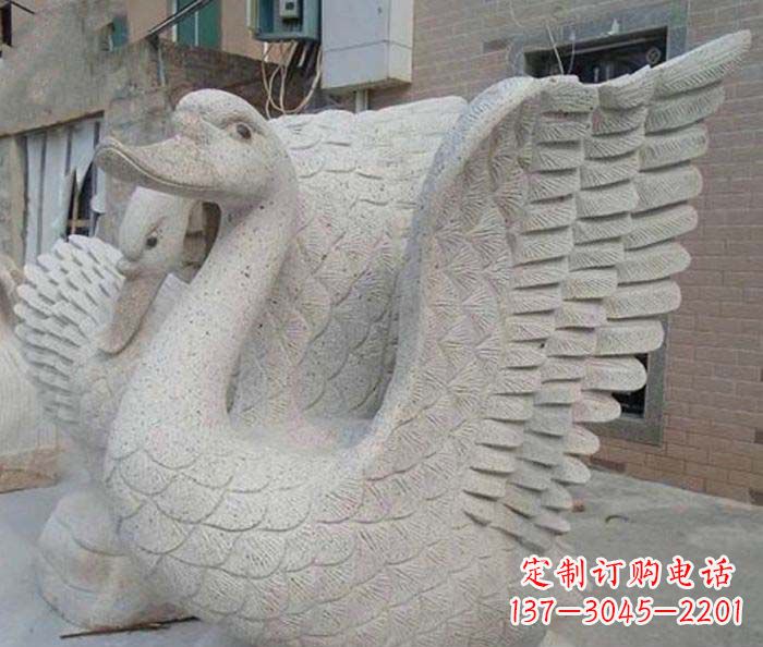 四川小区景观天鹅石雕喷泉