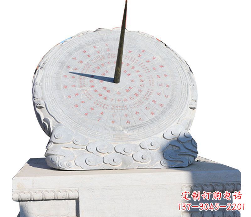 四川校园大理石日晷景观石雕 (3)