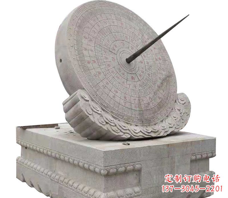 四川校园大理石日晷景观石雕 (2)